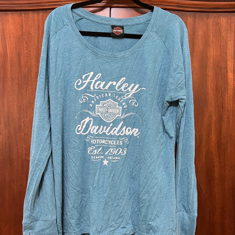 Harley-Davidson Military Teal Graphic Tee